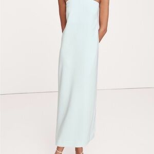Banana Republic Strapless Pale Blue Midi Dress